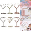 Clamp Heart Shape Photos Clips Table Numbers Holder Clamps Stand Place Card