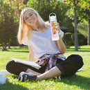 700ml Leakproof Water Bottle Plastic Soak Fruit Outdoor Drinkware (White) Newly