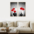Special Shaped 2 Panel 5D DIY Diamond Painting Flower Vase Mosaic Cross Stitch