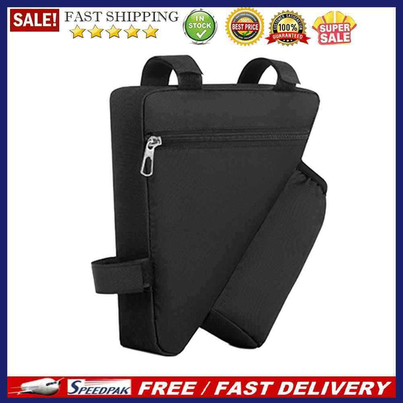 1.2L Triangle Mountain Bike Bag Front Tube Frame Pouch with Water Bottle Pock