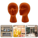 Female Styling EPS Flocking Head Mold Wig Glasses Holder Stand (Orange) Newly
