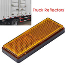 10pcs IP67 Rectangular Amber Orange Stick on Adhesive Trailer Truck Reflectors