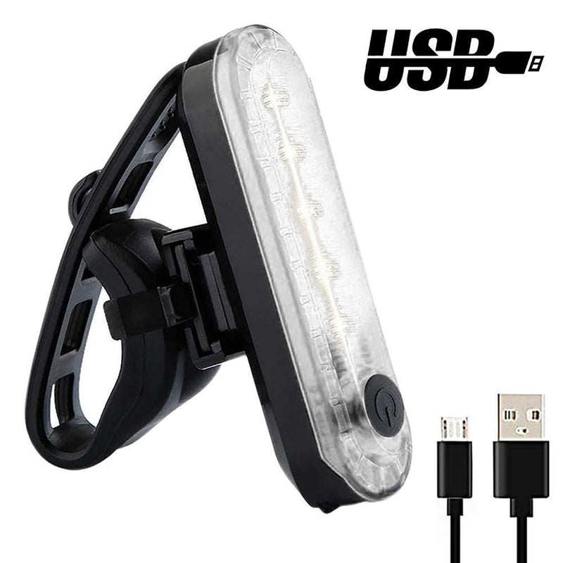 Rear Bike Tail Light Waterproof Bicycle Taillight for Night Riding (White)