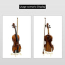 Wood Violin Stand Portable Folding Guitar Instruments Ukulele Rack (White)