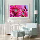 5D flower and butterfly series round diamond painting