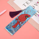DIY Bird Special Shaped Diamond Painting Leather Bookmark Tassel Book Marks