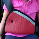 Kids Car Safe Fit Seat Belt Adjuster Baby Triangle Safety Device (Wine Red)