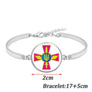 Ukrainian National Flag Gem Bracelets Ukraine Patriotic Women Hand Chain(4)
