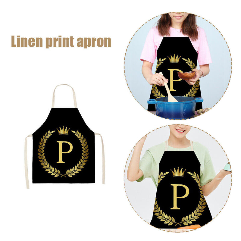 Letter P Aprons Household Cooking Cuisine Chef Dinner Apron Bib Anti Oil Splash
