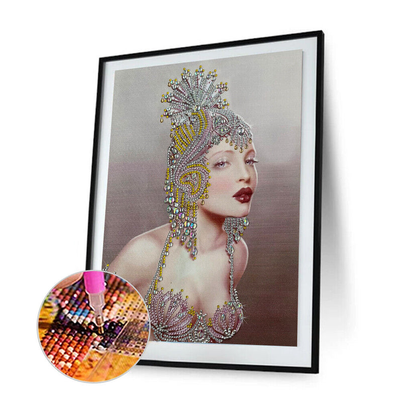 Sexy Beauty 5D Diamond Painting Special Shaped Part Drill Art Kits (Y068) Newly