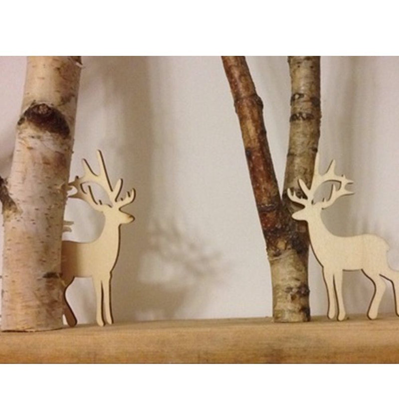Decorations Christmas Tree Hanging Reindeer Hanging Card Wooden Elk Decor