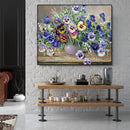 Painting By Numbers Kit DIY Flowers Hand Painted Canvas Oil Wall Art Picture