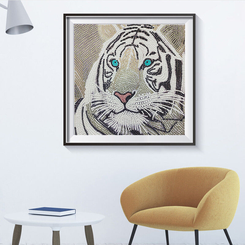 5D DIY Diamond Painting Tiger Special Shaped Full Drill Mosaic Art Picture