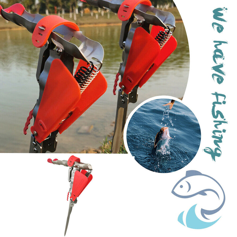 Outdoor Automatic Spring Fishing Rod Rack Durable Ground Fishing Pole Bracket