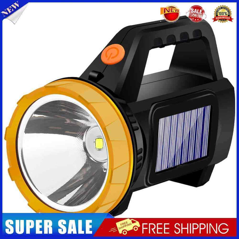 Powerful LED Solar Searchlight Portable Outdoor Camping Strong Flashlights