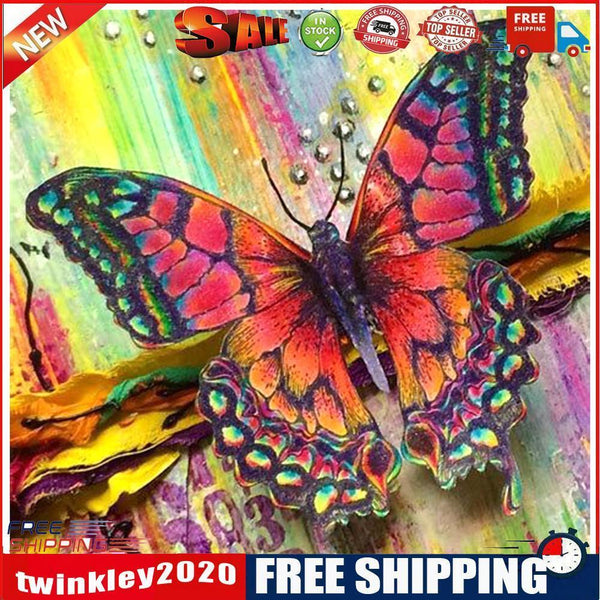 5D Kit Rhinestone Pictures DIY Butterfly Full Round Drill Diamond Painting