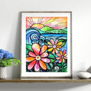 5D Diamond Painting Colorful Flowers Full Round Rhinestone DIY Home Decoratio