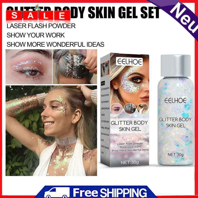 30g Body Sequins Mini Sequin Cosmetics Eye Color Glitter Gel for Everyday Makeup