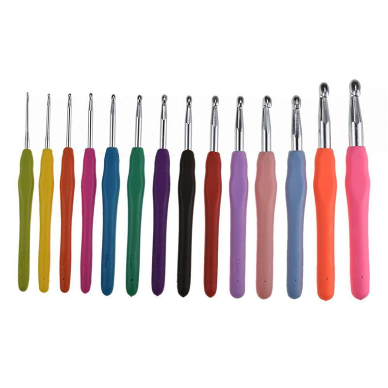 DIY Craft Tools Soft Grip Aluminum Weave Yarn Knitting Needles Crochet Hook