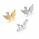 Punk Rock CZ Ear Piercing Stud Earrings Body Jewelry Cartilage Helix Tragus