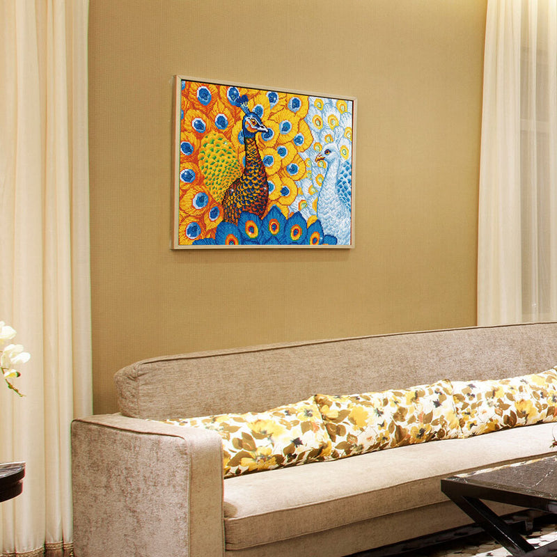 DIY Peacock Painting Picture of Home Wedding Direction Kit Full Round Drill