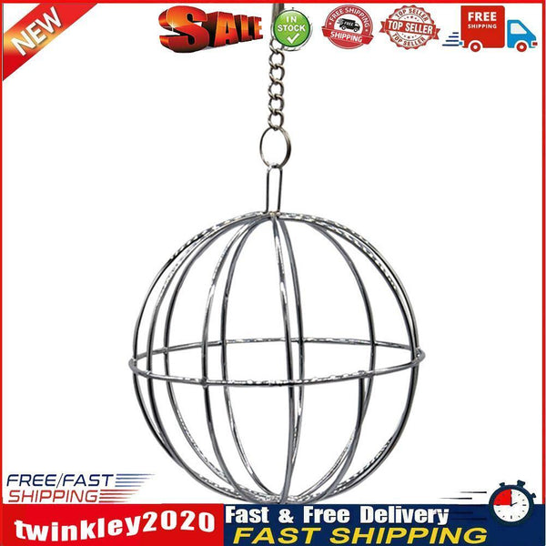 Round Sphere Grass Ball Rack Rabbit Guinea Pig Stainless Steel Straw Ball Newly