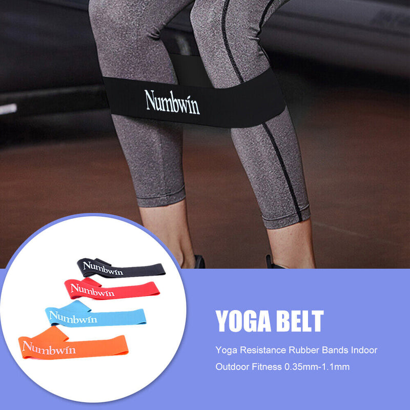 4pcs/set Latex Resistance Bands for Yoga Workout Black Red Blue Orange 600mm