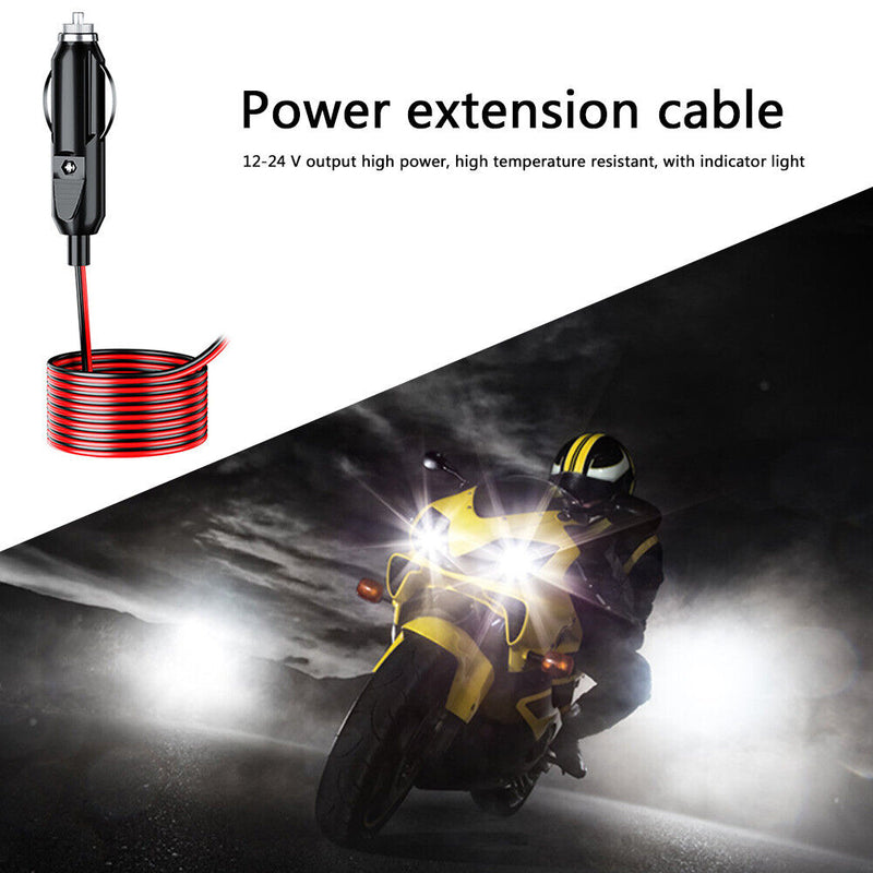 12V 24V Car Cigarette Lighter Plug Male Connector 20A Fused with 4m Wire
