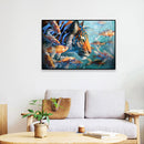11CT Full Cross Stitch Stamped DIY Animal Printed Wall Crafts Home Decoration