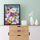 Butterfly Flowers Diamond Painting Full Round Rhinestone Wall
