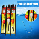 3pcs Fishing Bobber Line Kits Fishhook Buoy Fishing Float Set (Drop Type) Newly