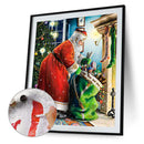 Santa Gift Oil Paint By Numbers Christmas Drawing DIY Hand Painted Decorations