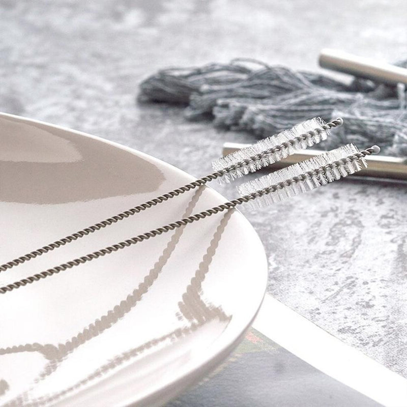 Reusable Drinking Straws Cleaning Brushes Stainless Steel Pipe Brush Tools Newly