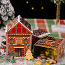 House Shaped Candy Storage Containers Empty Gift Boxes Candy Cases for Christmas