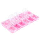Nail Art 12 Slots Rhinestone Display Storage Box Empty Jewelry Case (Pink)