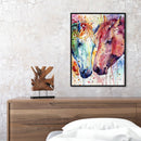 Hand Painted Oil Paint by Numbers DIY Horse Drawing Wall Hanging Decoration