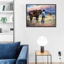 Cowboy Couple Oil Paint By Numbers Kits Canvas Picture Wall Art DIY Craft D