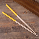 1 Pair Anti-slip 5A Music Band Maple Wood Oval Tip Drum Sticks (Yellow) Newly