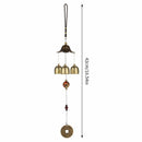 40cm Soft Feng Shui Bagua Garden Wind Chimes 3 Bells Hanging Decorationr Outdoor