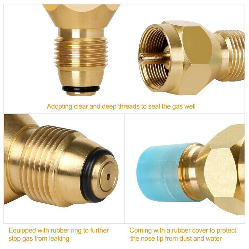 Propane Refill Adapter Lp Gas 1 Lb Cylinder Tank Coupler Y Heater Bottle S3W8