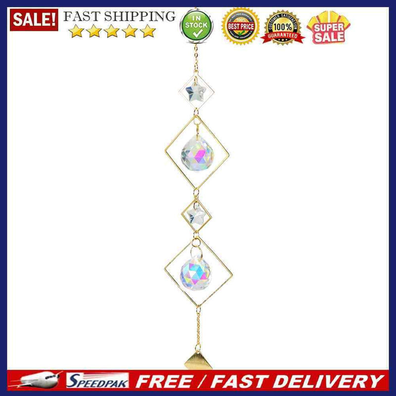 Fashion Suncatcher Crystal Pendant Moon Sun Ball Prism Drops Rainbow Maker