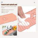 Kitchen Silicone Faucet Absorbent Mat Sink Water Splash Odor Guard (Pink) Newly