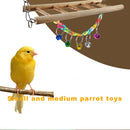 Small Parrot Bell Colorful Handmade Pet Jewelry Hanging Cage Bell Swing (C)