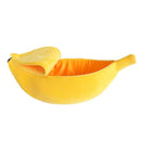 Cute Banana Shape Pets Bed House Warm Cat Nest Dog Mat Kennel (Yellow S)
