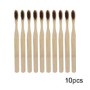 10pcs Environmental Soft Head Bamboo Oral Care Eco Toothbrush(Dark Brown)