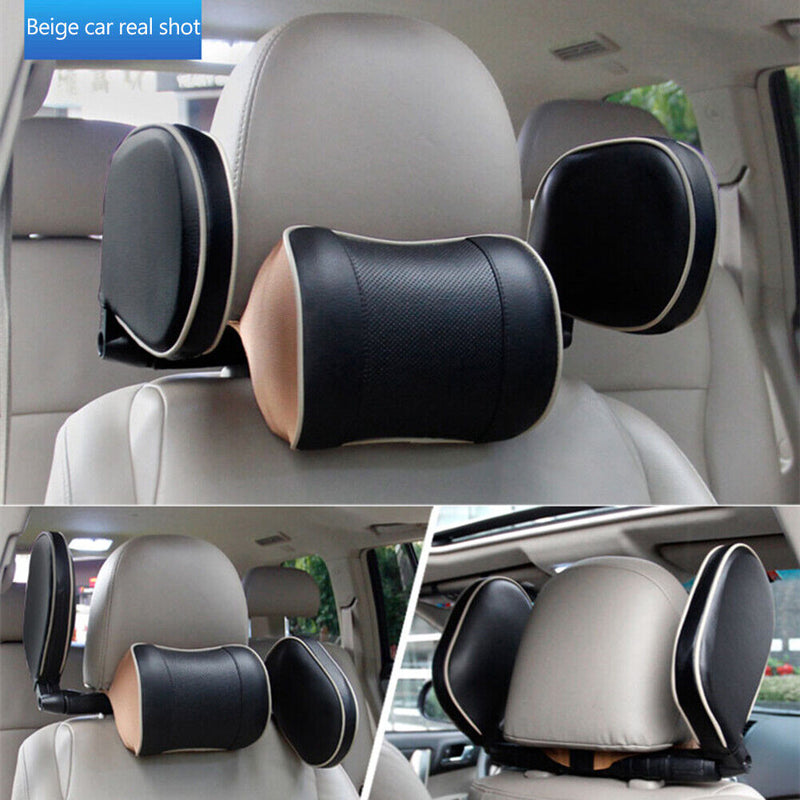Memory Foam Car Seat Headrest Travel Neck Pillow Auto Accessories (Black) Newly