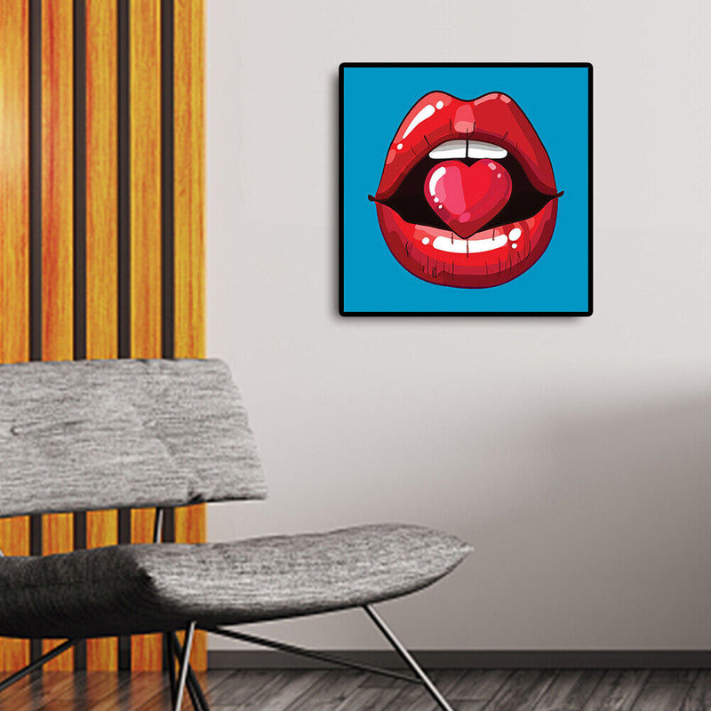 Rhinestone 5D Lips Love Kit Diamond Painting DIY Full Round Drill Pictures Newly