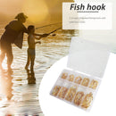 101pcs Fishing Hook Set Carbon Steel Single Fishing Jig Barbed Carp Hooks Tackle