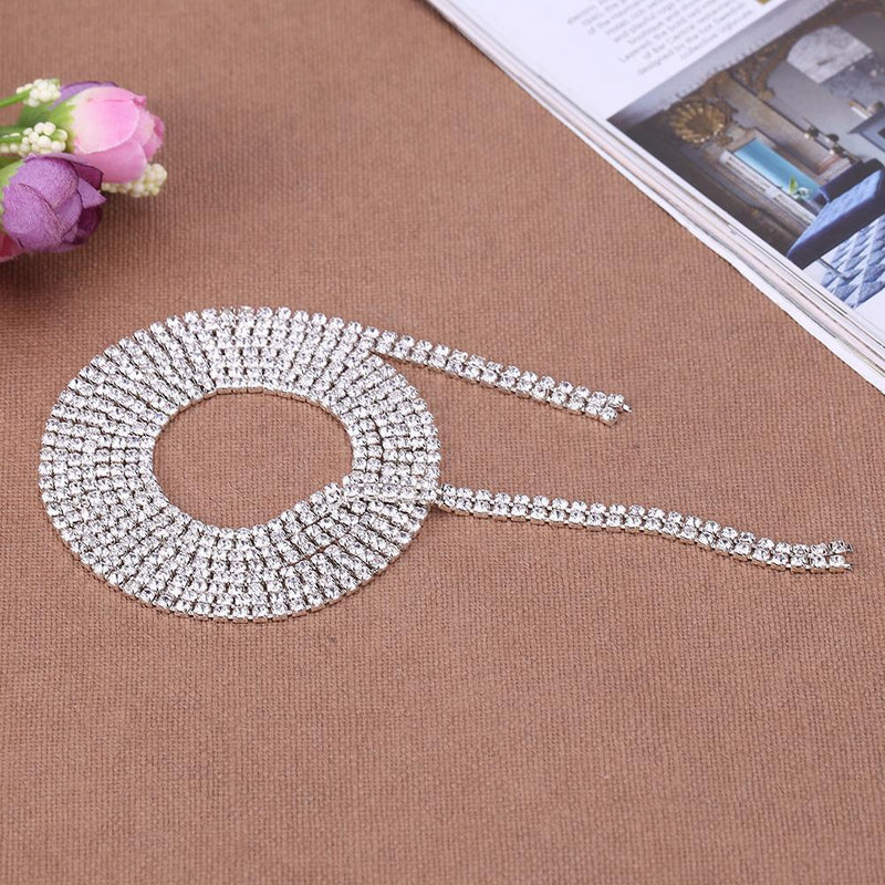 1 Yard 2row Diamond Rhinestone Wedding Chain DIY Necklace Bouquet