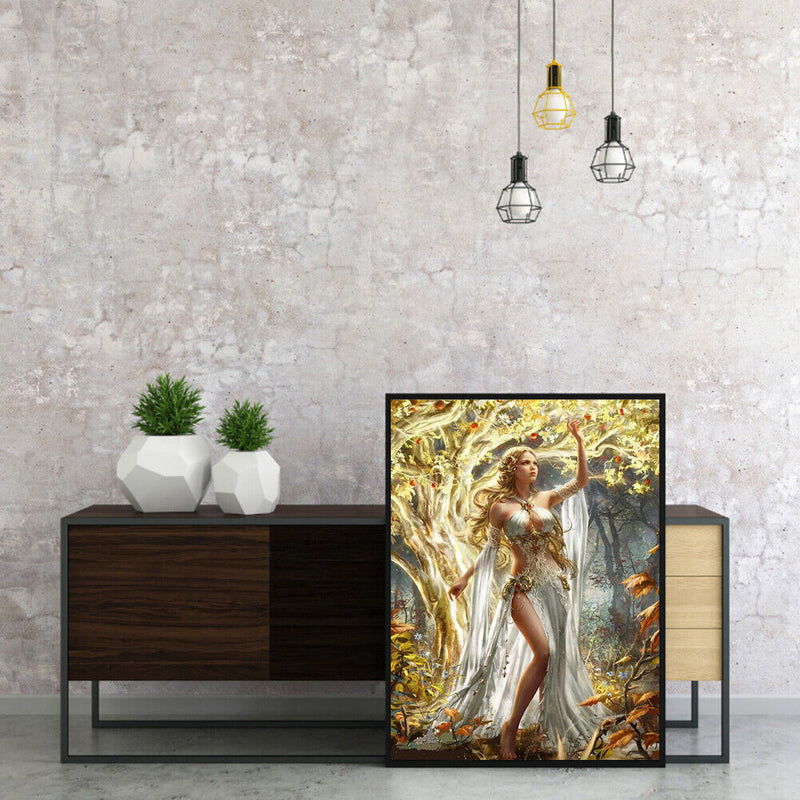 Canvas Painted Oil Paint By Numbers Goddess Forest Modern Bedroom Wall Arts